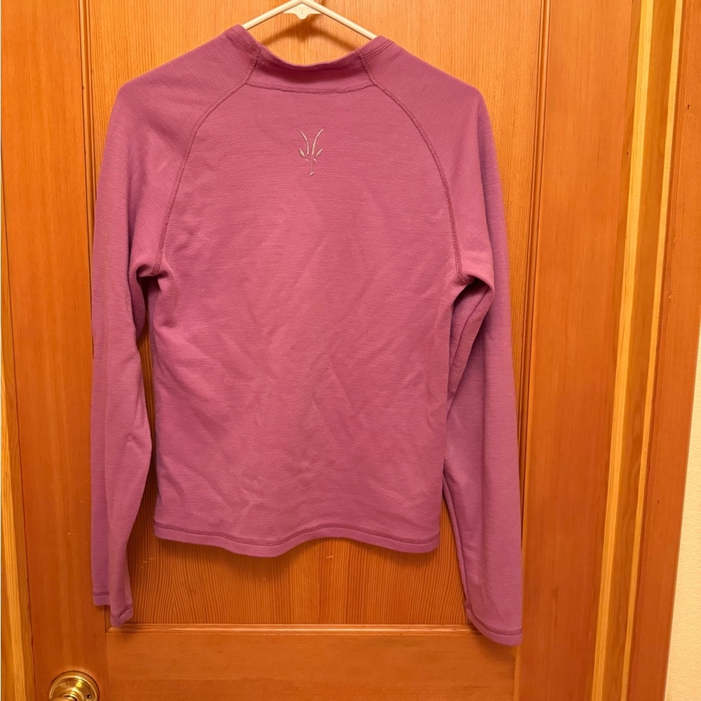 Ibex Women's Woolies 250 1/4 Zip Sweater 100% Superwash Merino Wool M - Picture 2 of 6